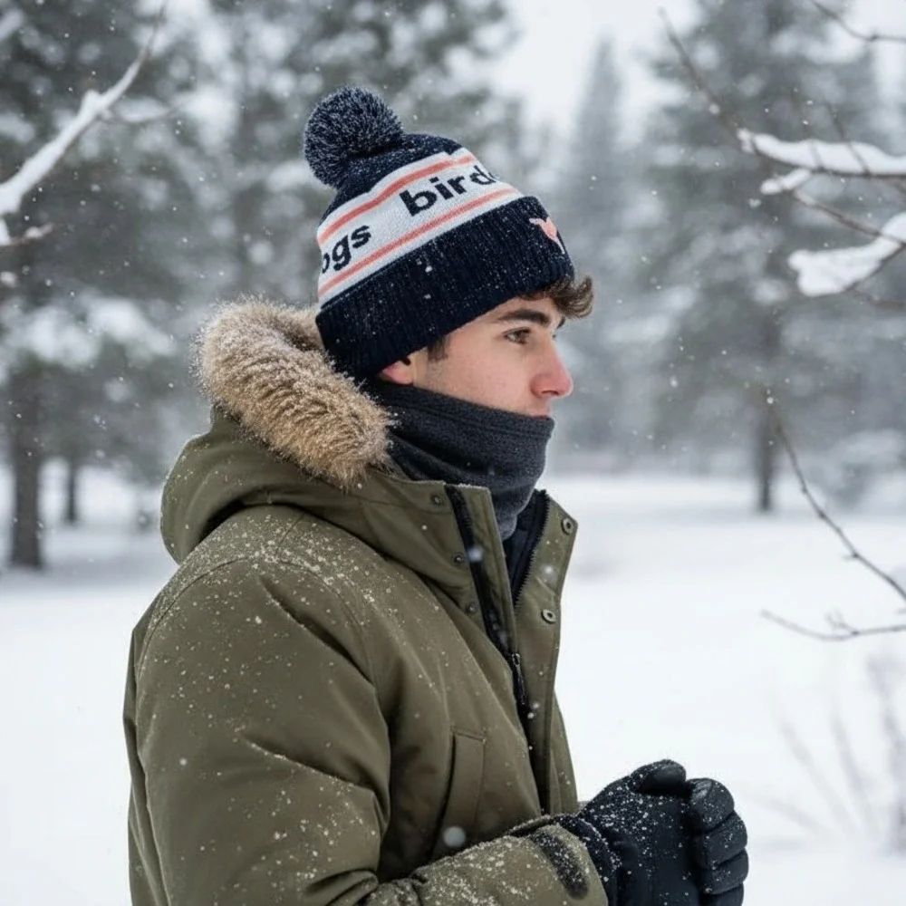 Birddogs Beanie‎ Pom Pom Knit Hat Winter Warm Casual Mens
